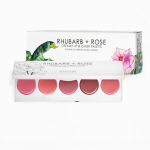 SERAPHINE BOTANICALS Rhubard + Rose Creamy Lip & Cheek Palette - NEW IN BOX